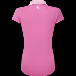 Cap Sleeve Print Trim Lisle