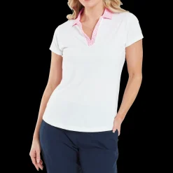 Cap Sleeve Print Trim Lisle