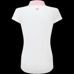 Cap Sleeve Print Trim Lisle