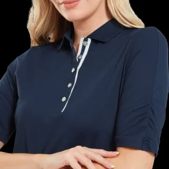 Half Sleeve Ruched Lisle