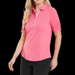 Half Sleeve Ruched Lisle