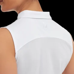 Mesh Back Sleeveless Lisle