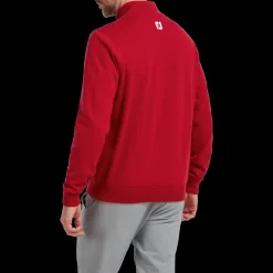 Wool Blend 1/2 Zip Lined Pullover