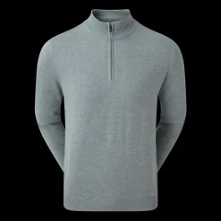 Wool Blend 1/2 Zip Lined Pullover