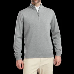 Wool Blend 1/2 Zip Lined Pullover
