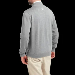 Wool Blend 1/2 Zip Lined Pullover