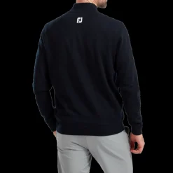 Wool Blend 1/2 Zip Lined Pullover
