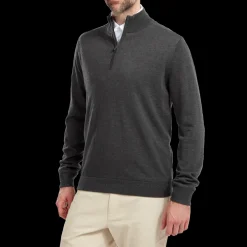 Wool Blend 1/2 Zip Lined Pullover